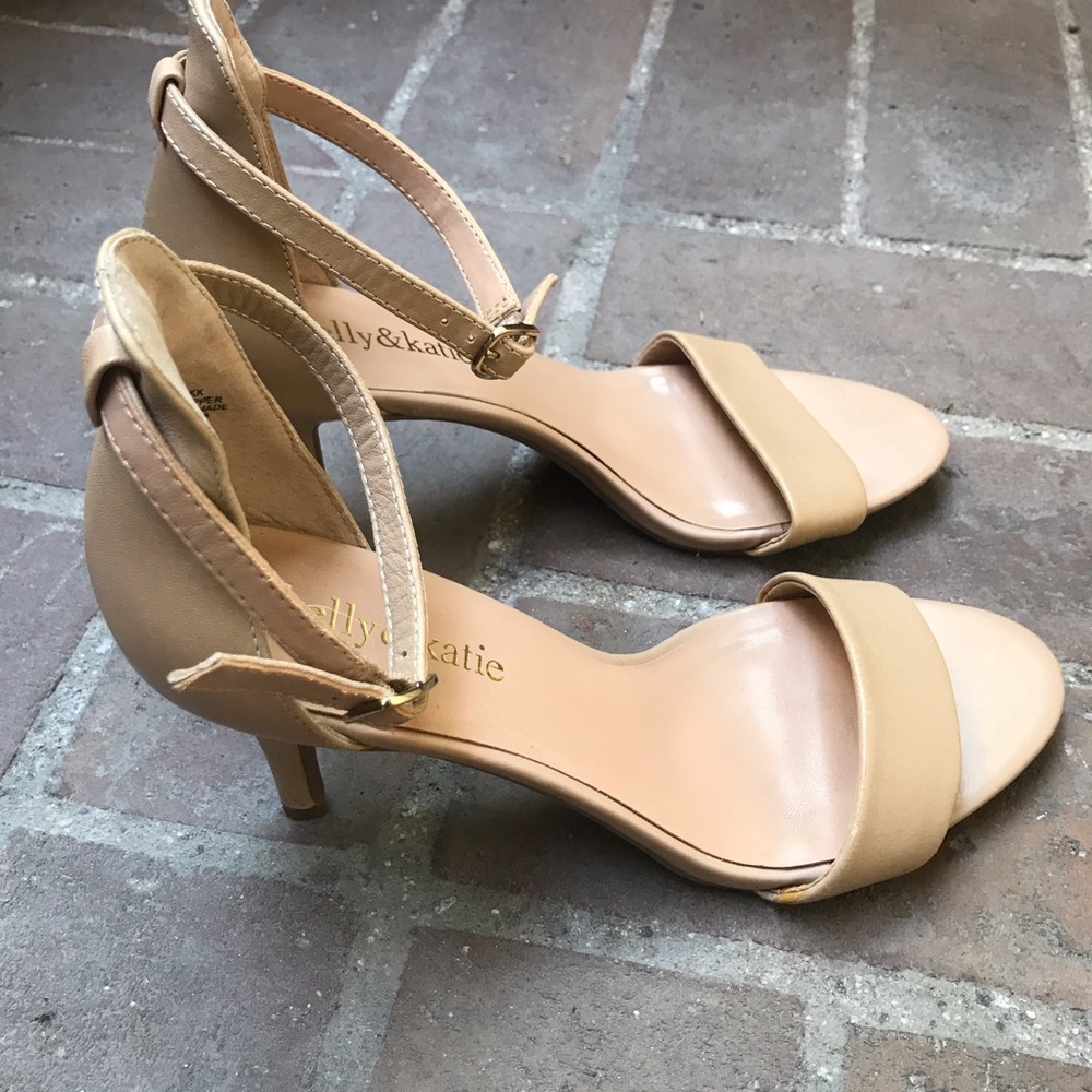 Nude heel sandals